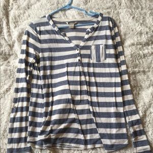 Long sleeve striped blouse